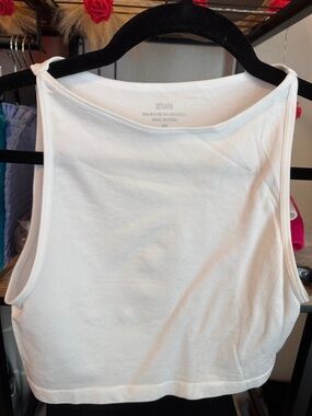 Zanana White Soft Like Butter Cropped Tank Top